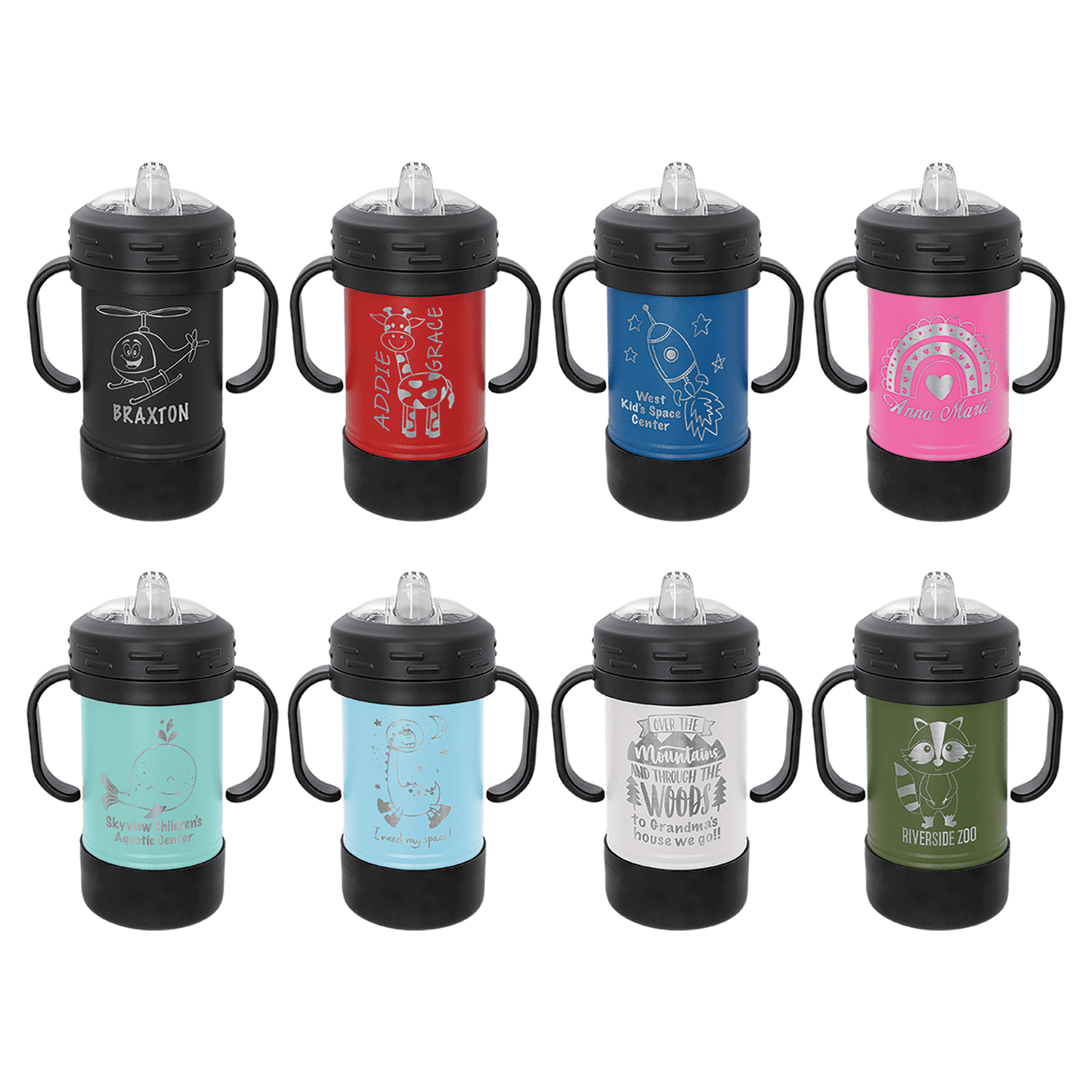 10oz Custom Engraved Sippy Cup